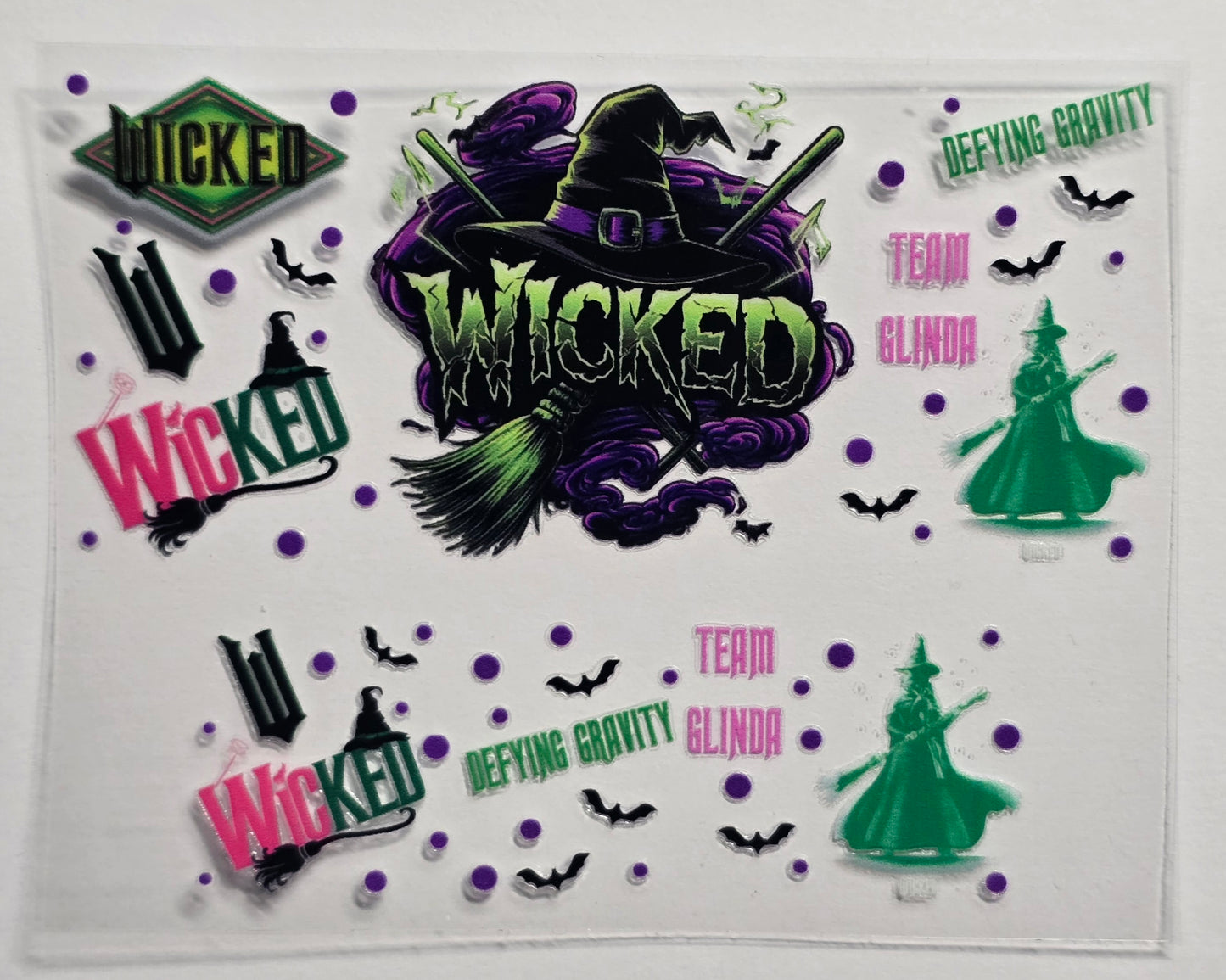 Mini Tumbler Keychain UV/DTF Wraps - Wicked - Multiple Designs Available