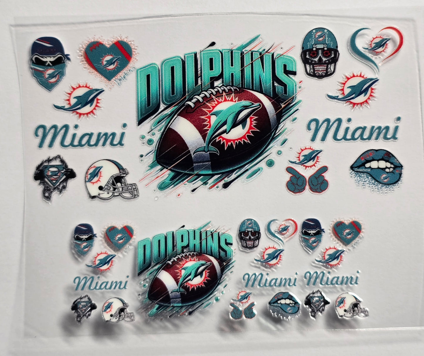 Mini Tumbler Keychain UV/DTF Wraps - Football - Miami