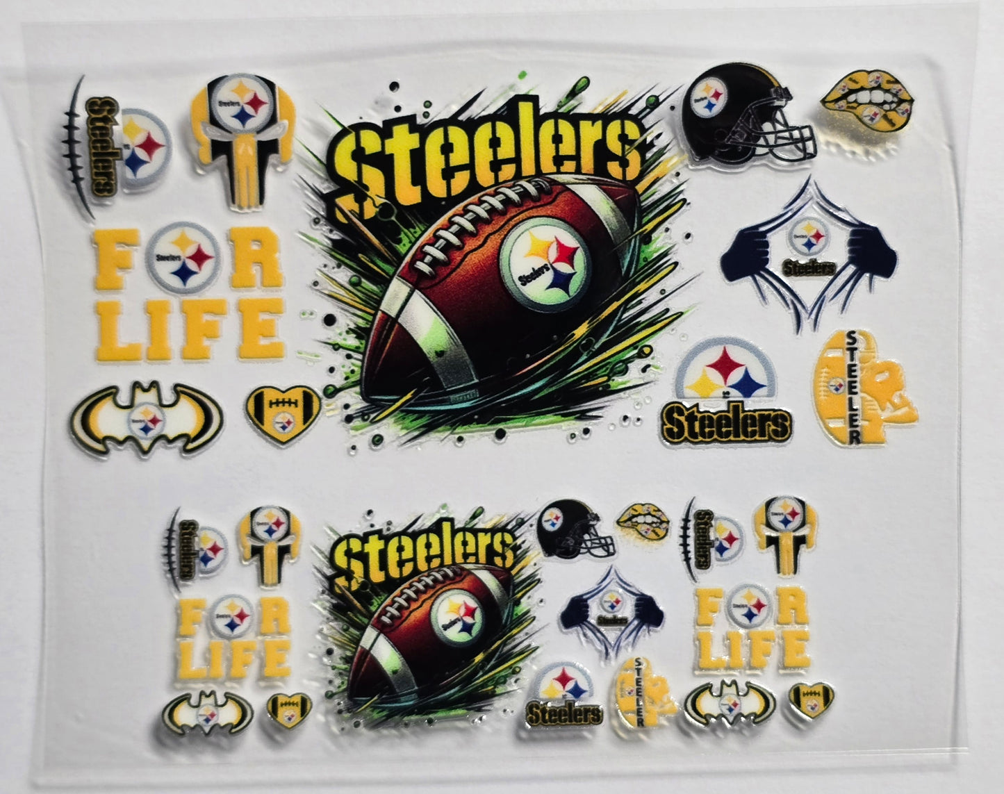 Mini Tumbler Keychain UV/DTF Wraps - Football - Pittsburgh - Multiple Designs Available