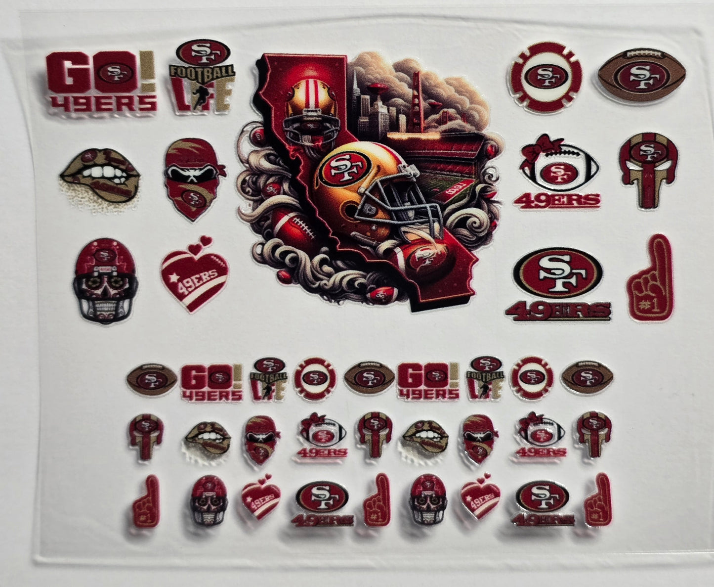 Mini Tumbler Keychain UV/DTF Wraps - Football - San Francisco - Multiple Designs Available