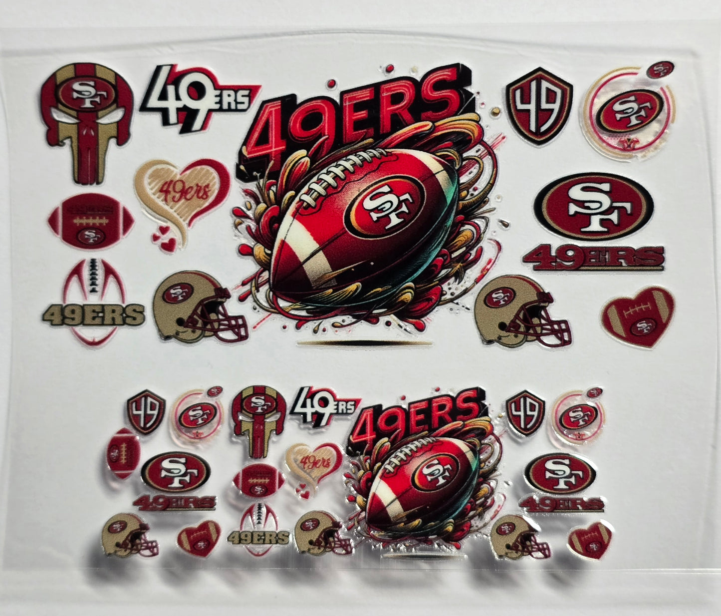 Mini Tumbler Keychain UV/DTF Wraps - Football - San Francisco - Multiple Designs Available