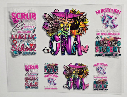 Mini Tumbler Keychain UV/DTF Wraps - Medical/Dental - Multiple Designs Available