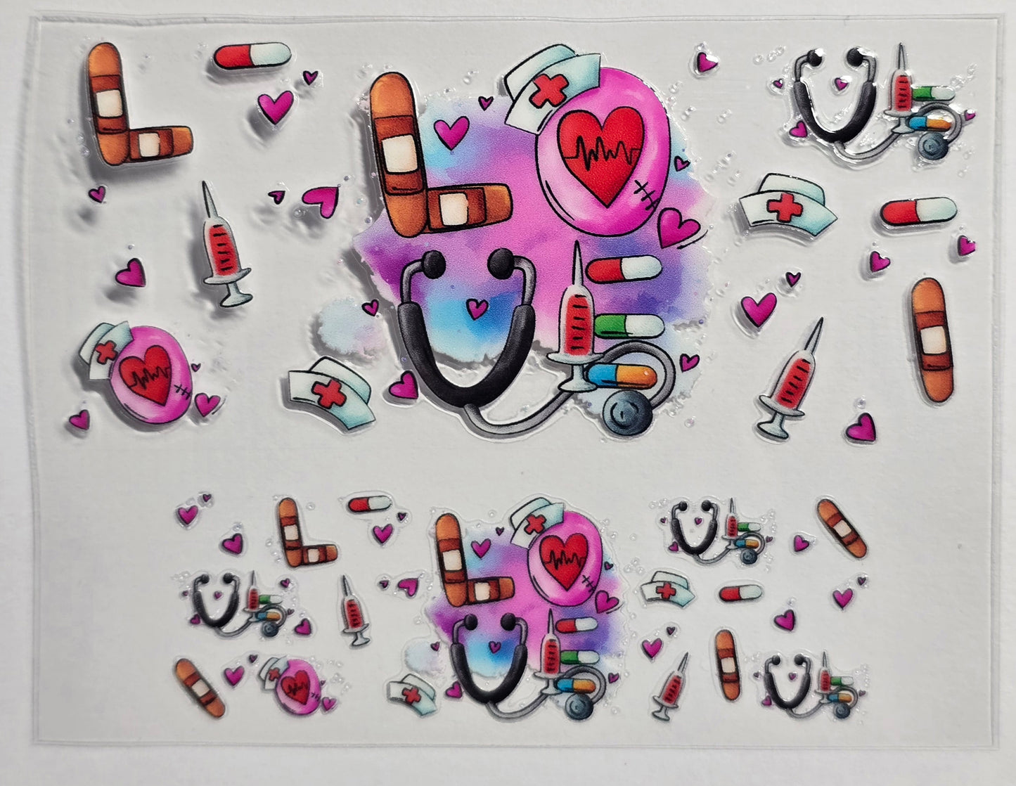 Mini Tumbler Keychain UV/DTF Wraps - Medical/Dental - Multiple Designs Available