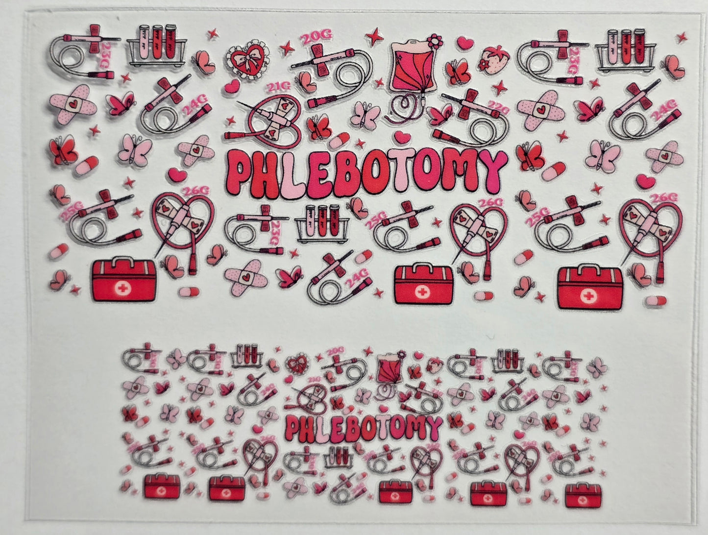 Mini Tumbler Keychain UV/DTF Wraps - Medical/Dental - Multiple Designs Available