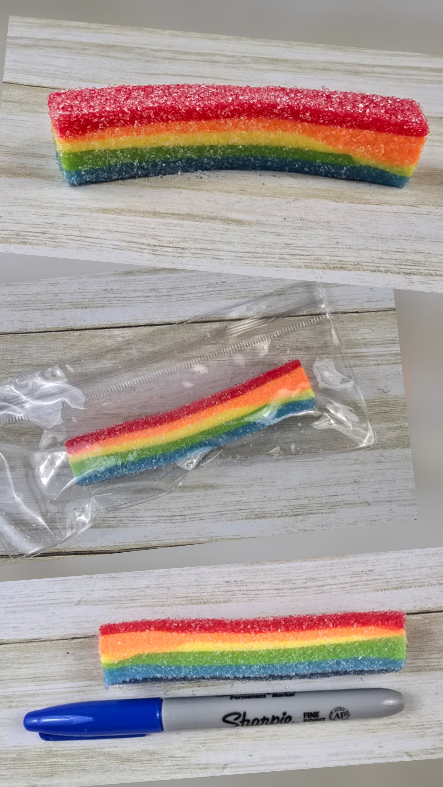 Rainbow Sugar Rush Squishy Bar - approx 4"