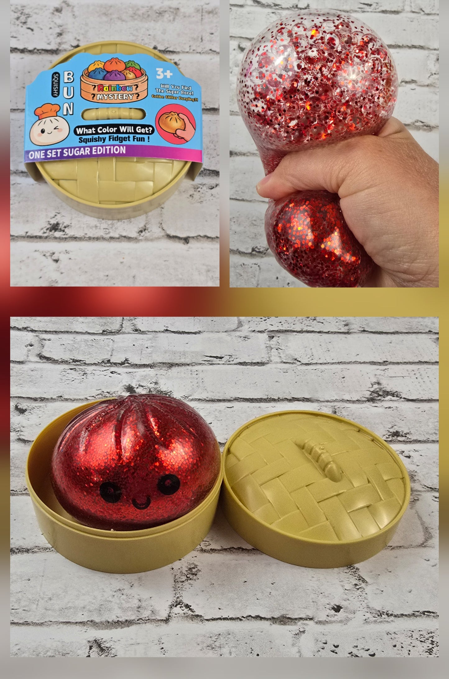 Glitter Bead Dumpling with Mini Steamer Case (G2) - Multiple Colors Available