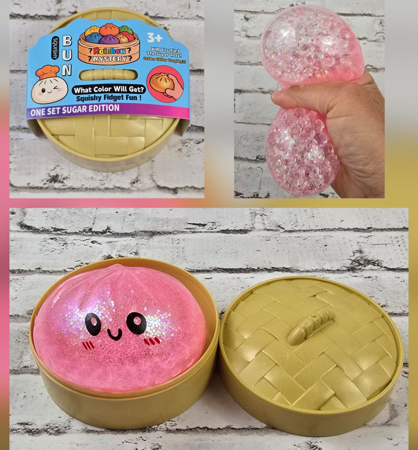 Glitter Bead Dumpling with Mini Steamer Case (G2) - Multiple Colors Available