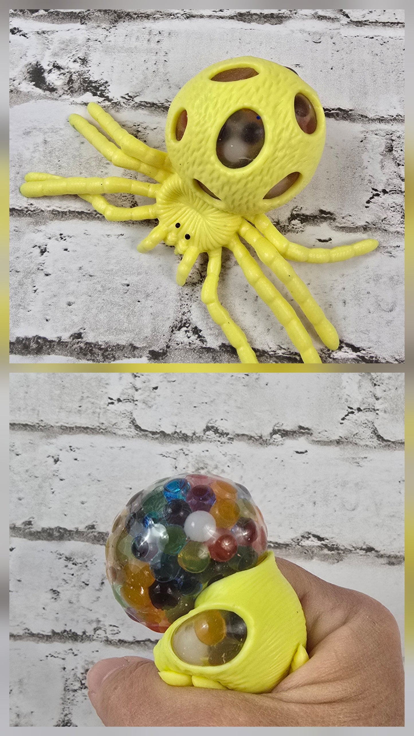 Spider Squeeze Ball – Colorful Bead‑Filled Stress Reliever - Multiple Colors Available