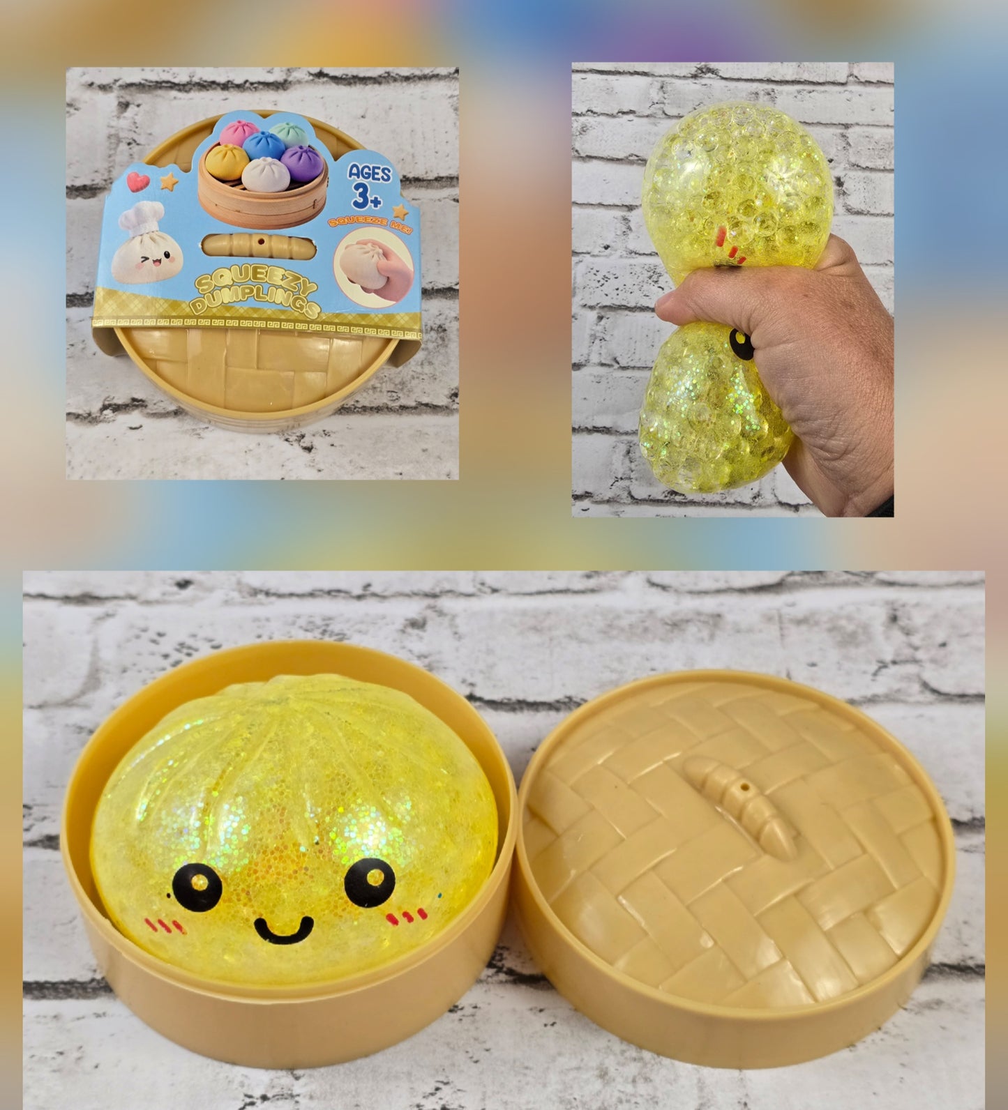 Glitter Bead Dumpling with Mini Steamer Case (G1) - Multiple Colors Available