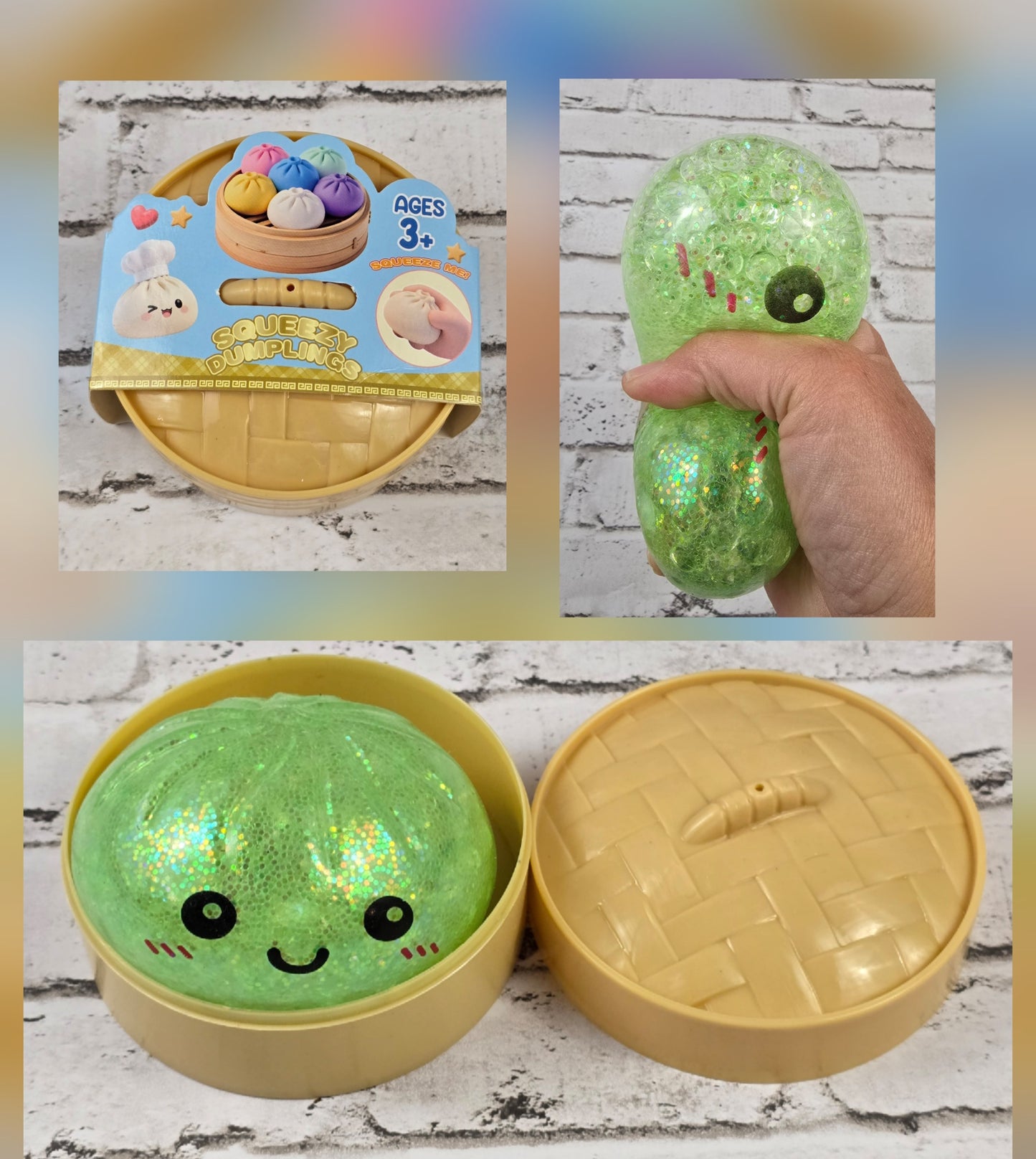 Glitter Bead Dumpling with Mini Steamer Case (G1) - Multiple Colors Available