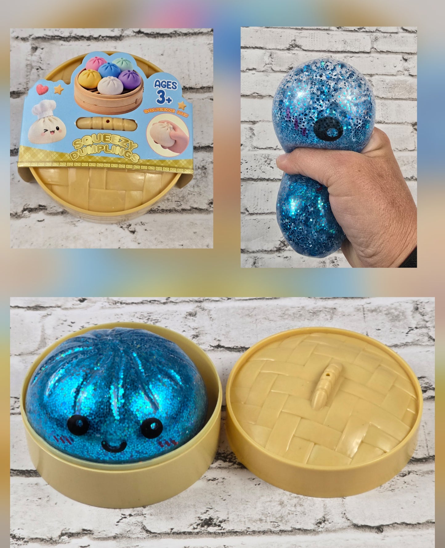 Glitter Bead Dumpling with Mini Steamer Case (G1) - Multiple Colors Available