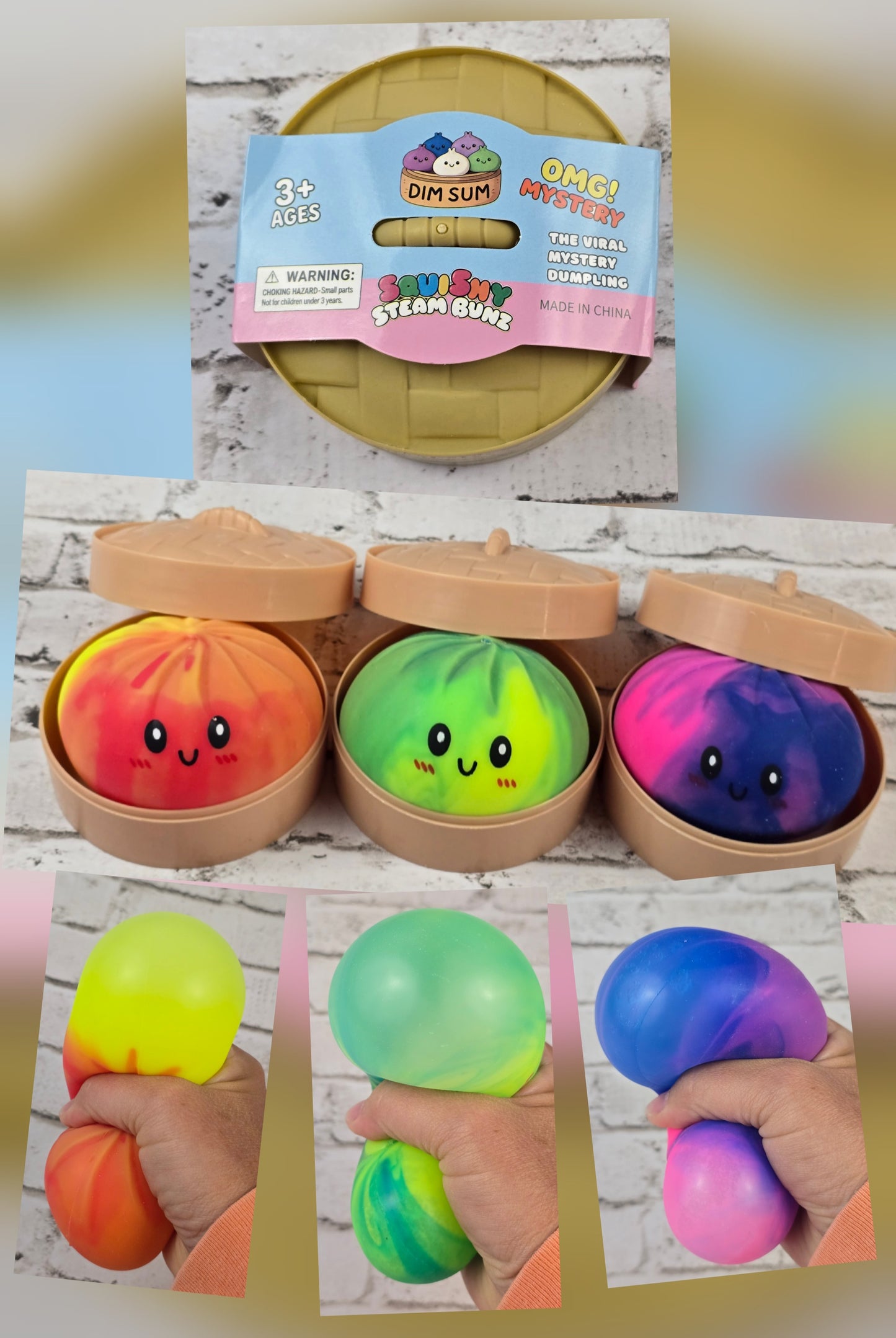 Marble/Tie‑Dye Powder Dumplings (TD2) - Multiple Options Available