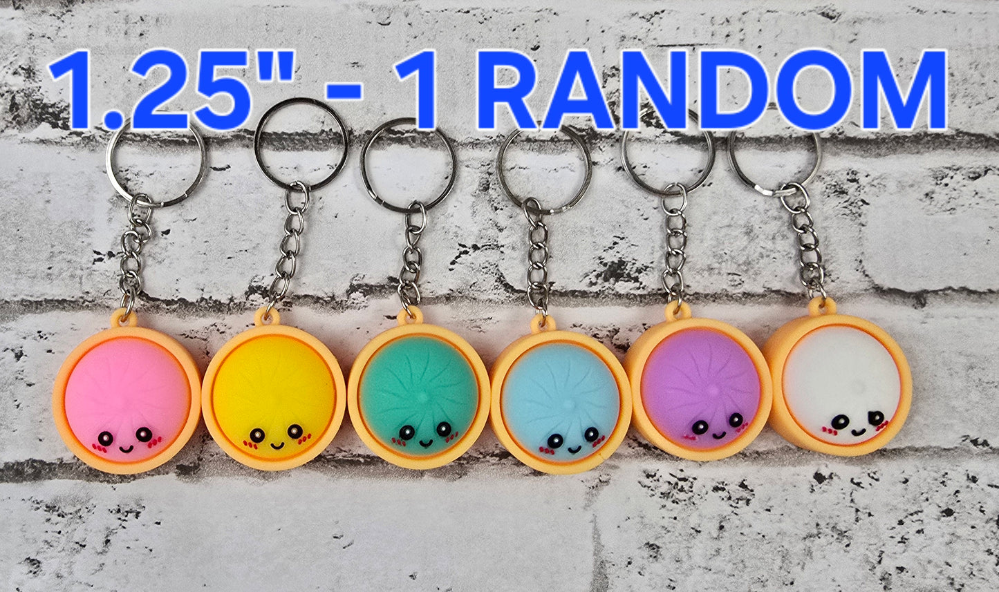 1.25" Dumpling Keychain - Multiple Colors Available