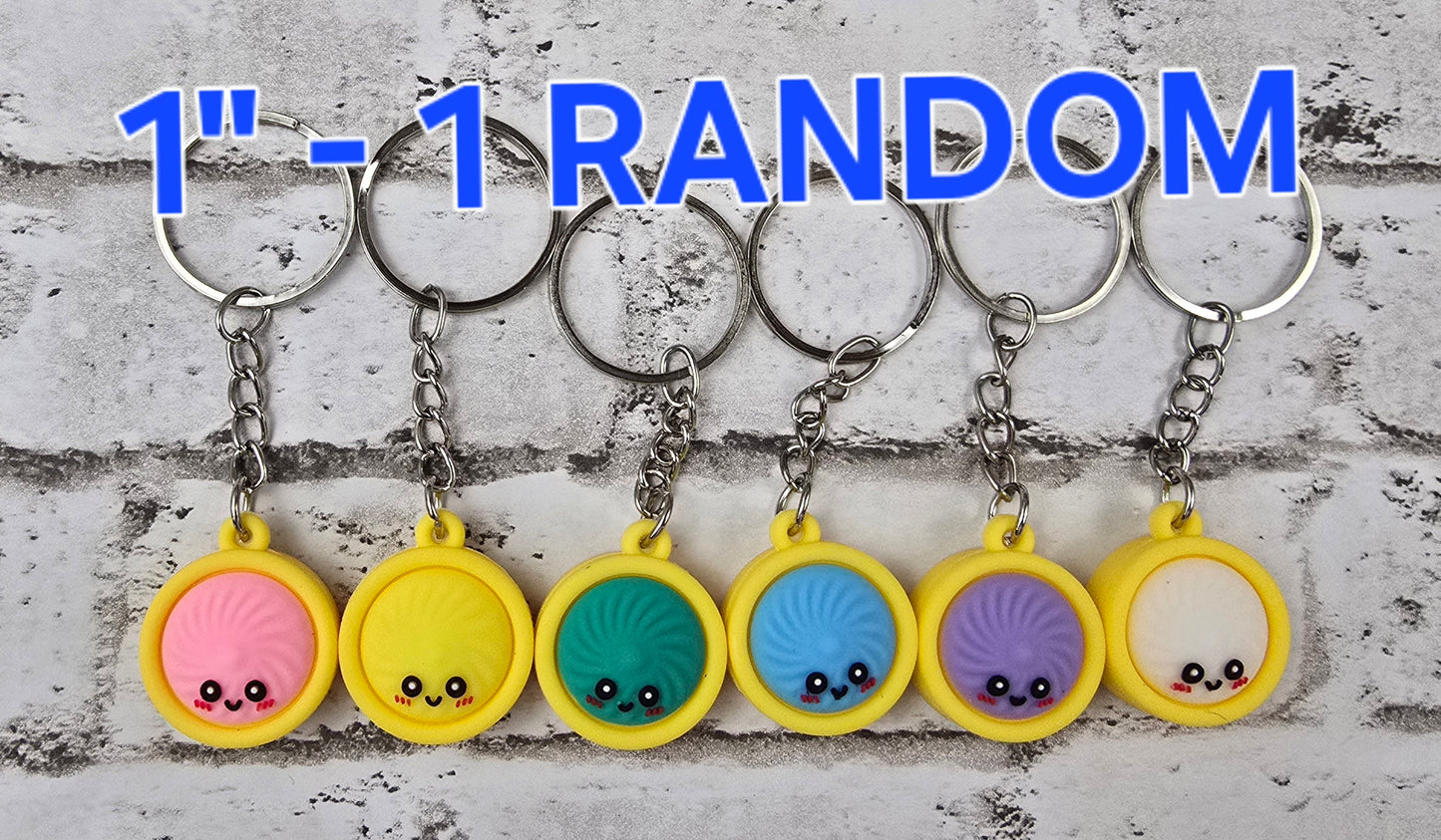 1" Dumpling Keychain - Multiple Colors Available