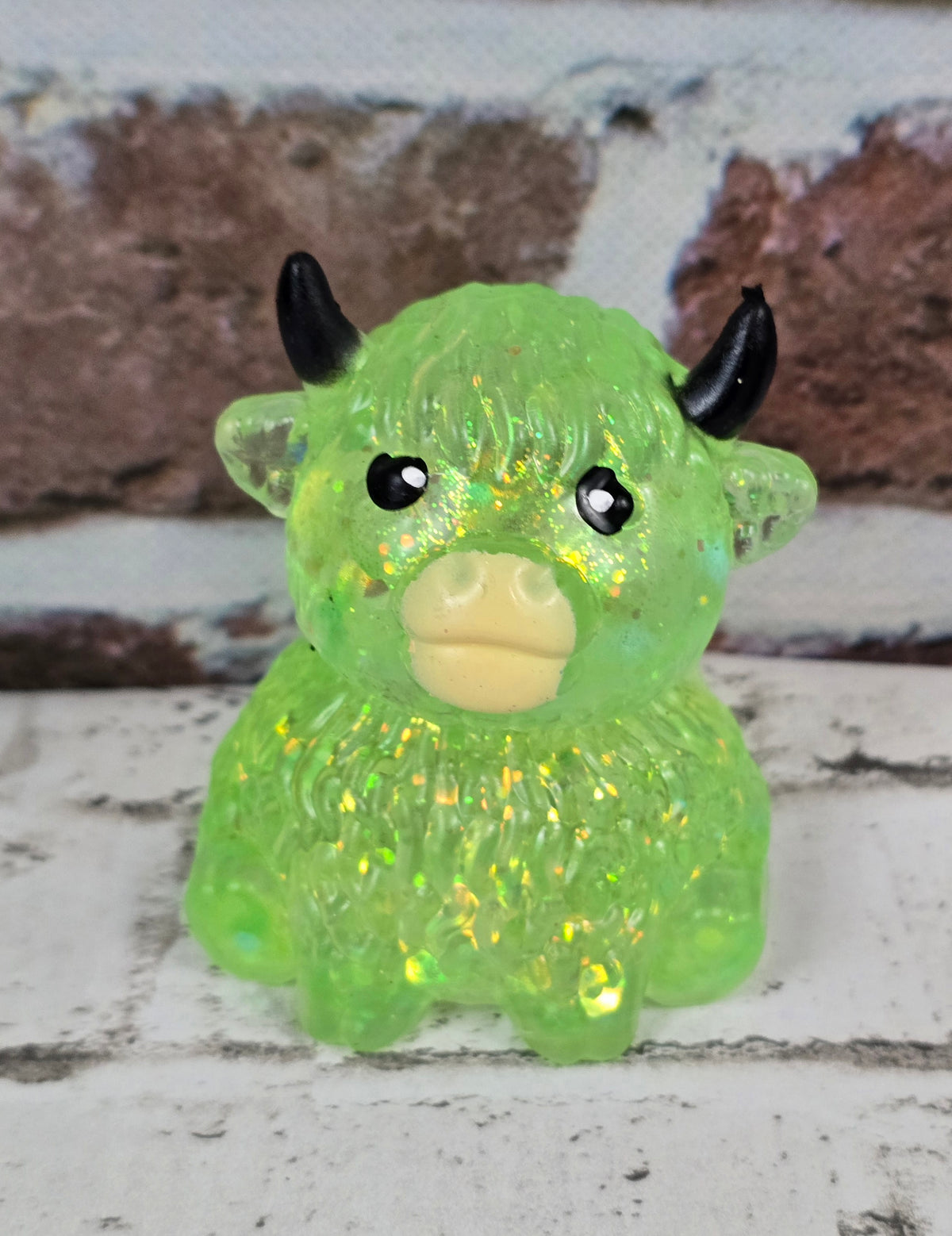 Glitter Cow Squishies – Slow‑Rise Maltose – 4 Sparkling Colors