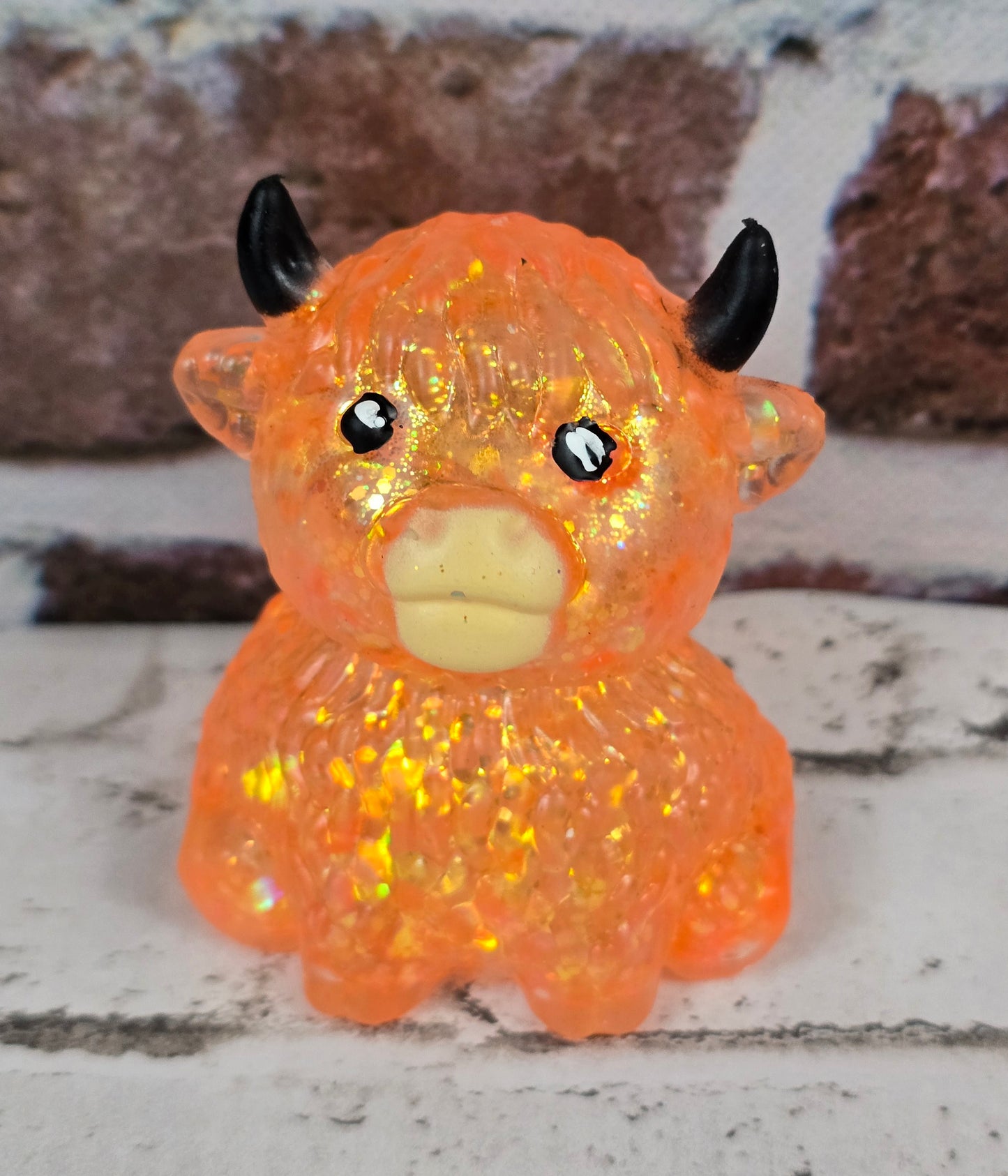 Glitter Cow Squishies – Slow‑Rise Maltose – 4 Sparkling Colors