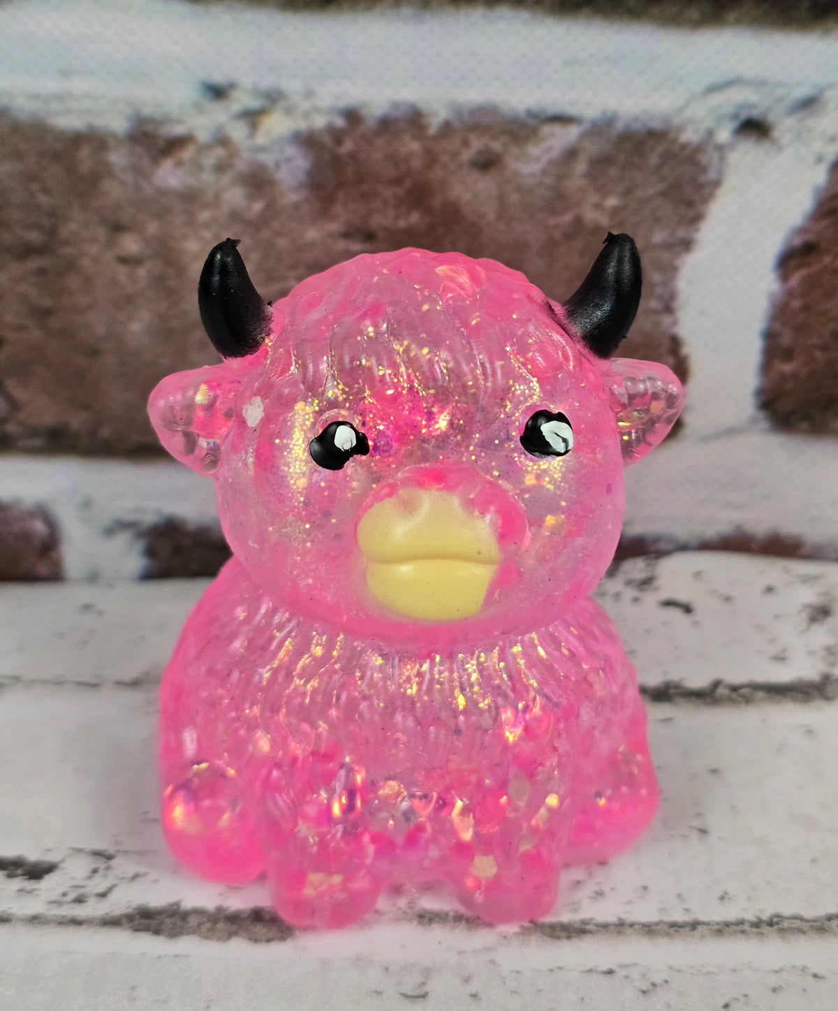 Glitter Cow Squishies – Slow‑Rise Maltose – 4 Sparkling Colors