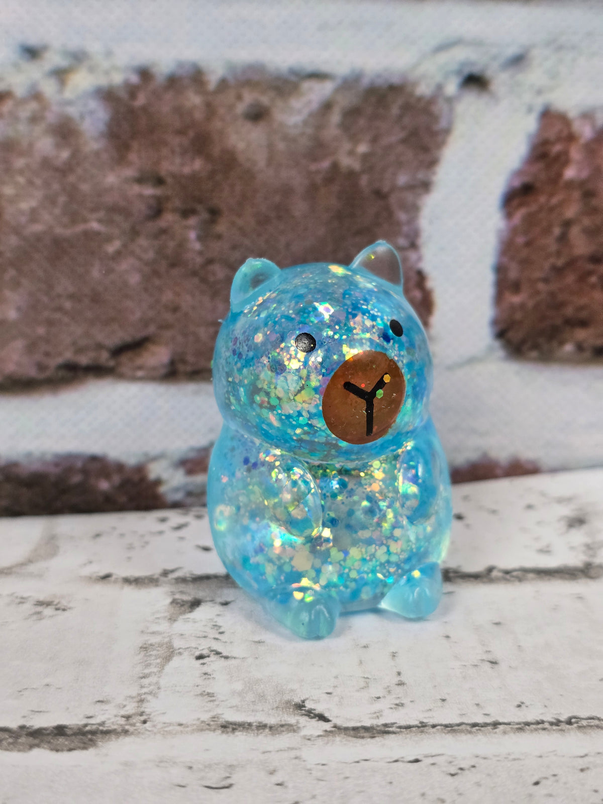 Glitter Capybara Squishies – Mini 2" x 1" Slow‑Rise Maltose – 4 Sparkling Colors