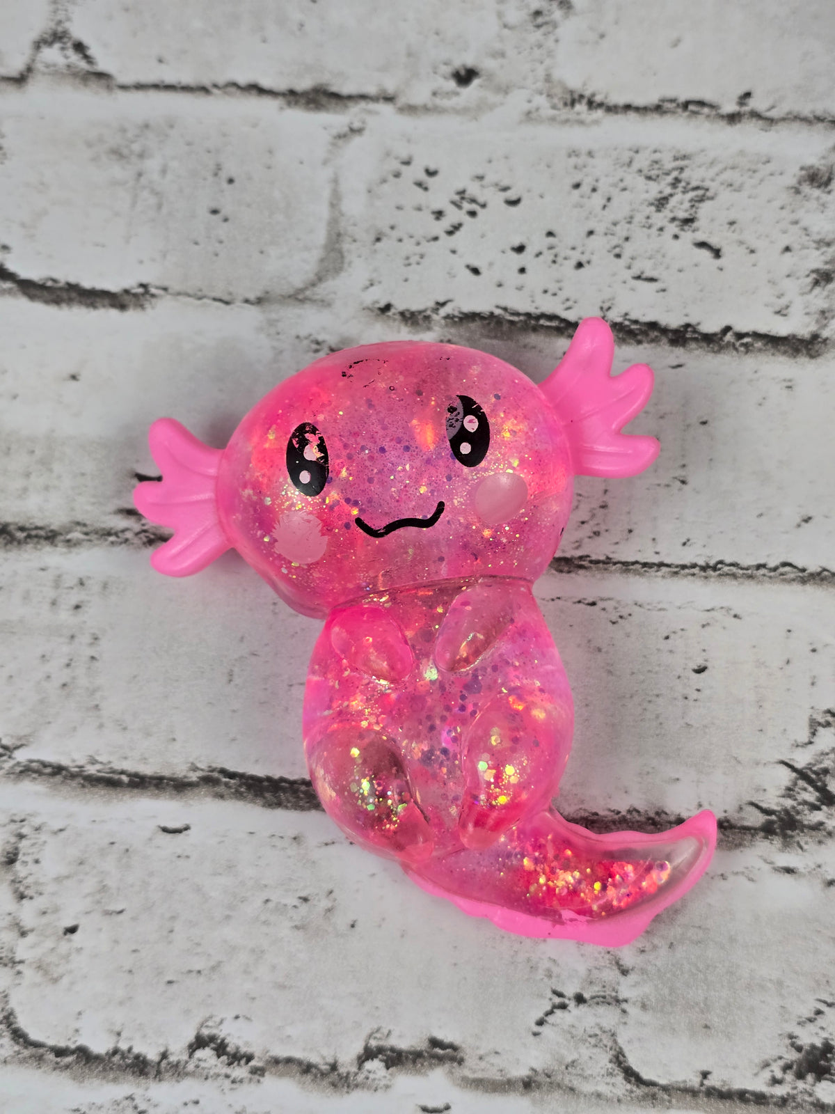 Glitter Axolotl Squishies – Slow‑Release Maltose – 4 Sparkling Colors