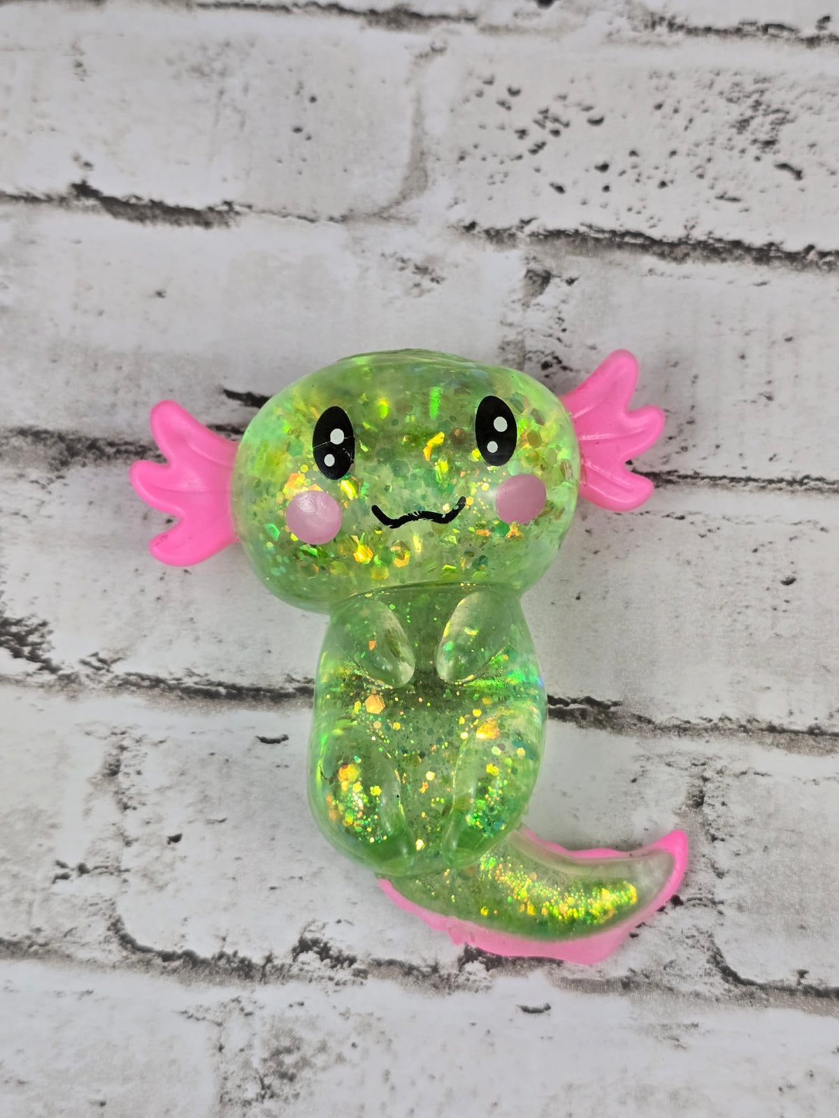 Glitter Axolotl Squishies – Slow‑Release Maltose – 4 Sparkling Colors
