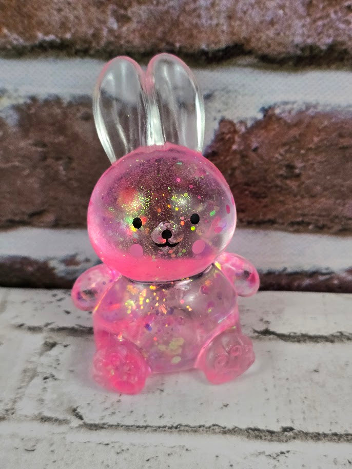 Glitter Bunny Squishies – Slow‑Release Maltose – 5 Sparkling Colors