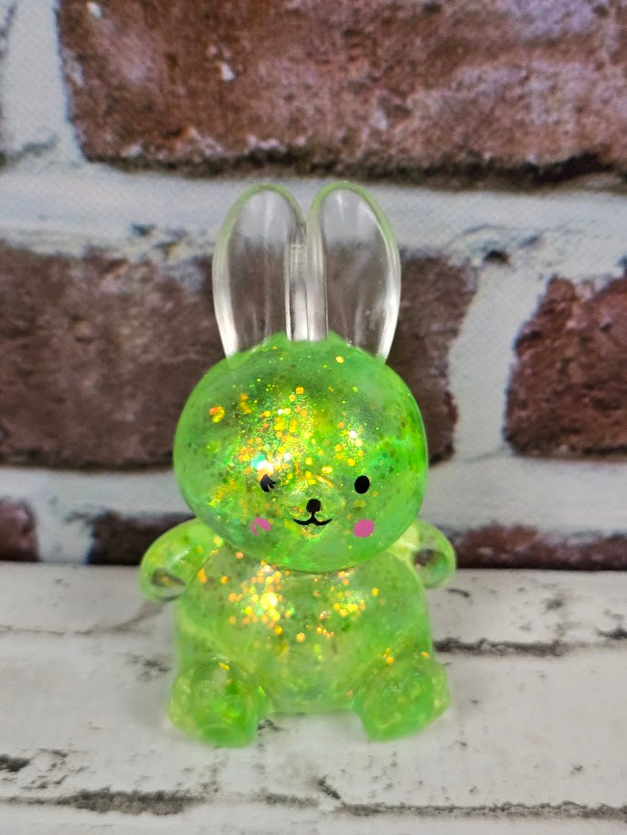 Glitter Bunny Squishies – Slow‑Release Maltose – 5 Sparkling Colors