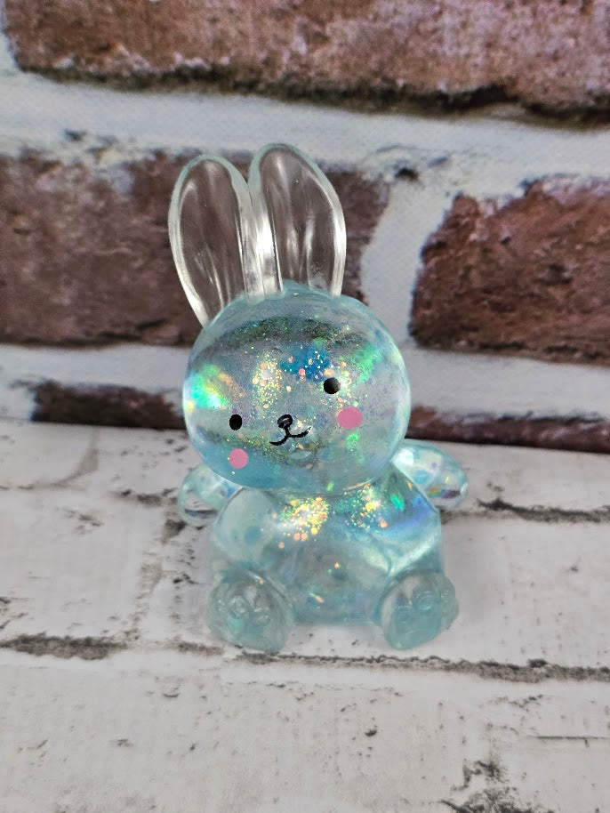Glitter Bunny Squishies – Slow‑Release Maltose – 5 Sparkling Colors