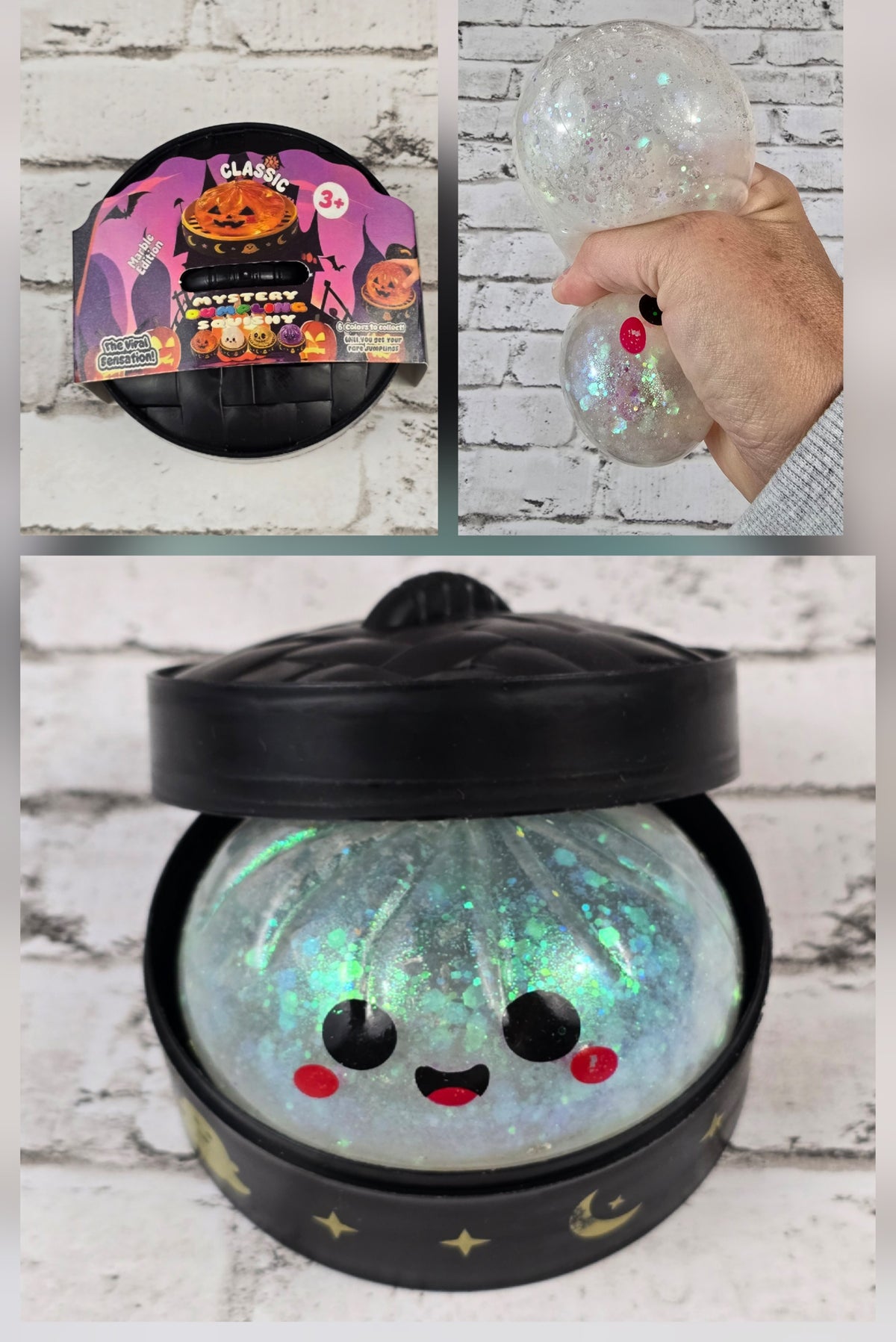 Halloween Squishy Dumplings in Halloween Steamer Case