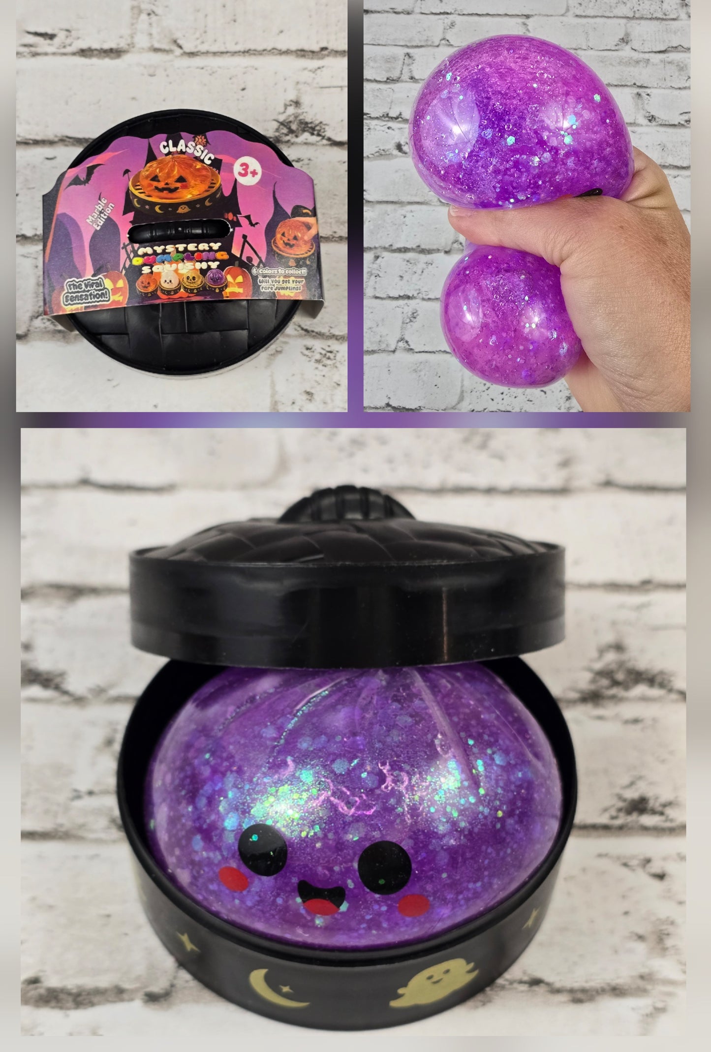 Halloween Squishy Dumplings in Halloween Steamer Case