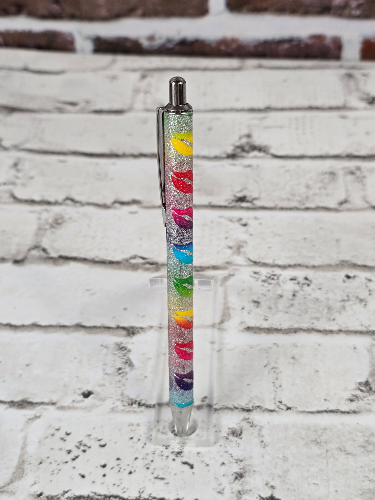 Lips Glitter Retractable Metal Pens - Multiple Options Available