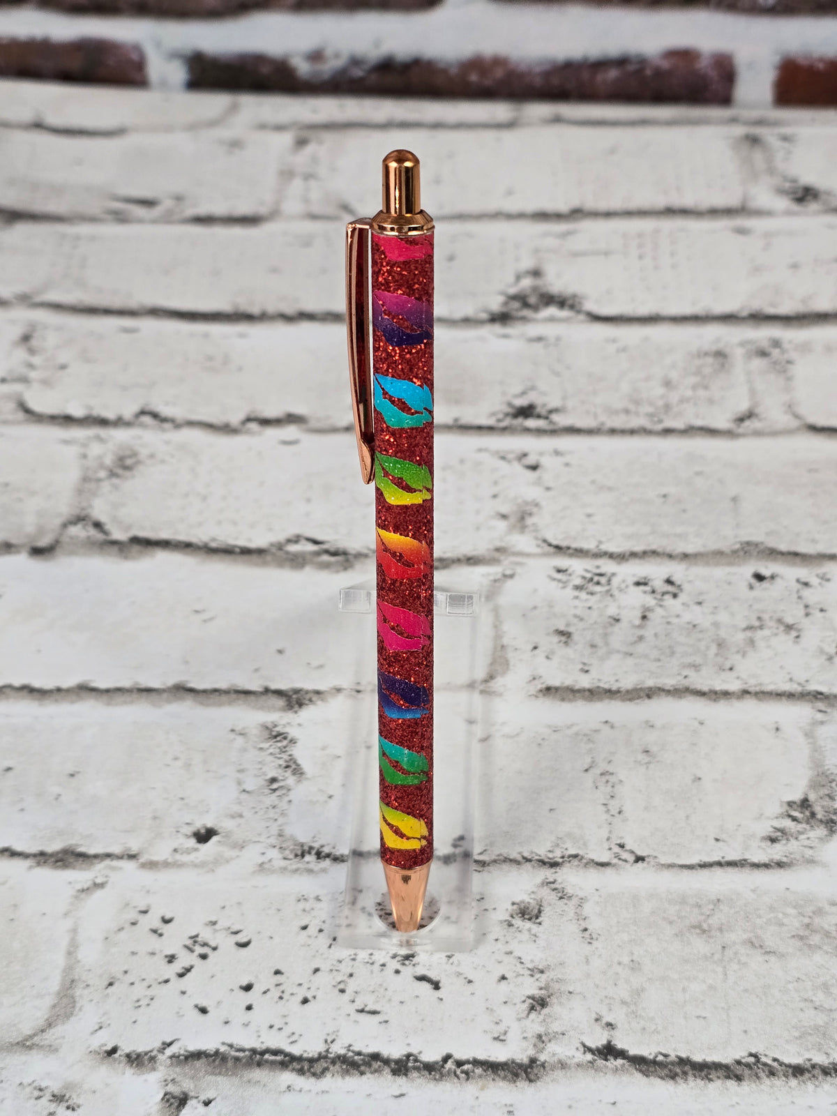 Lips Glitter Retractable Metal Pens - Multiple Options Available