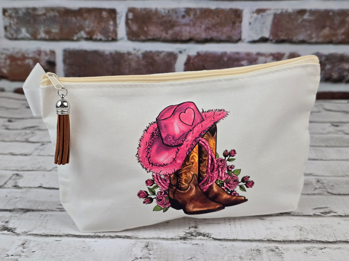 Western Country Themed Zipper Pouch Collection – Choose Your Design