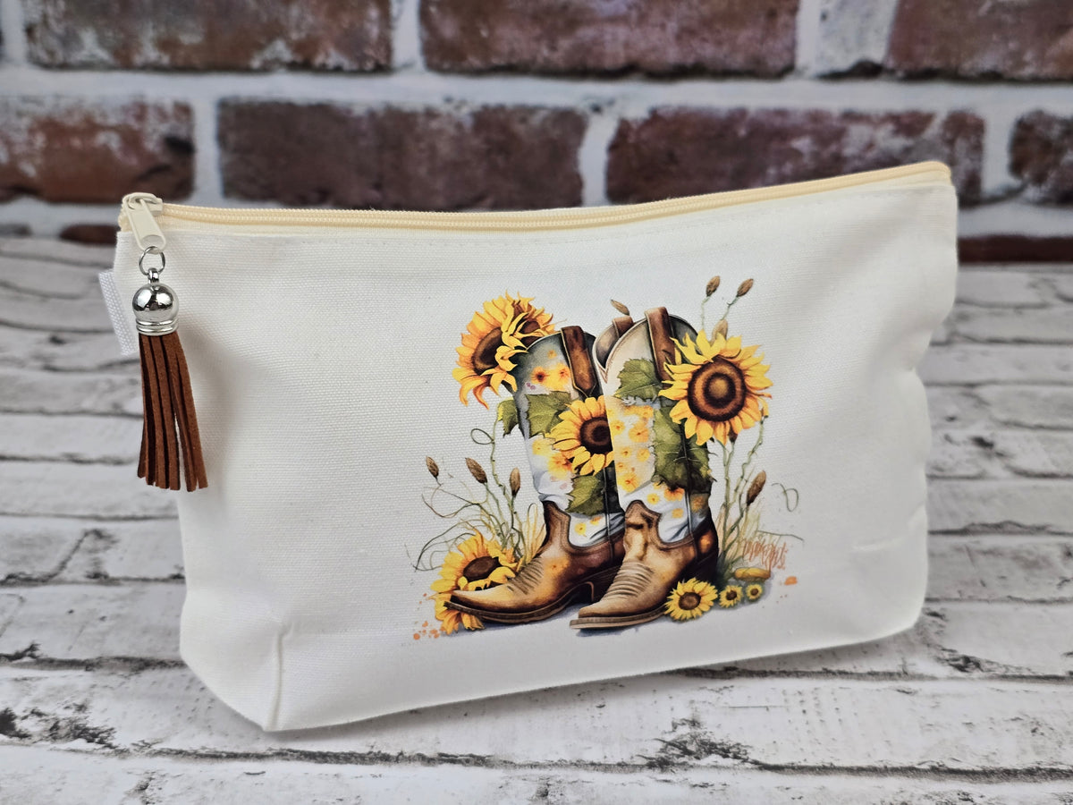 Western Country Themed Zipper Pouch Collection – Choose Your Design