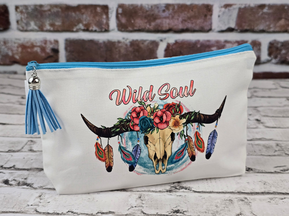 Boho Western Themed Zipper Pouch Collection – Choose Your Design