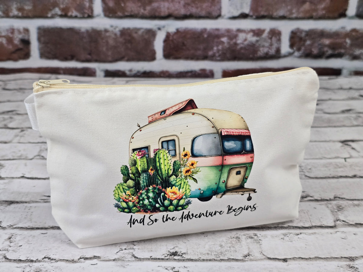Wanderlust Travel Zipper Pouch Collection – Choose Your Design