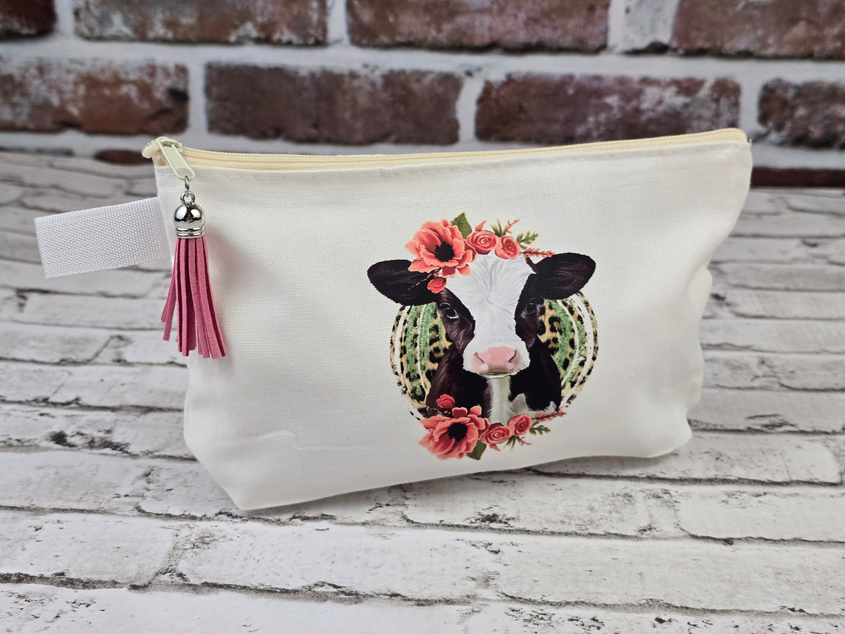 Cow‑Themed Zipper Pouch Collection – Choose Your Design