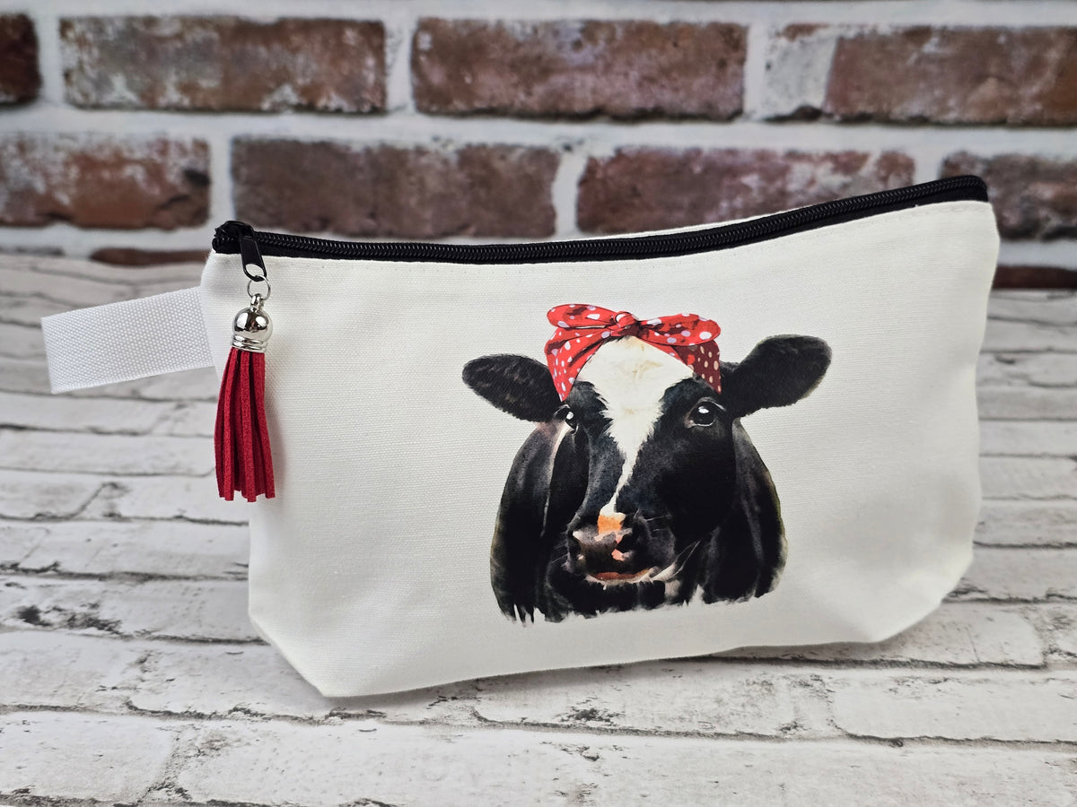 Cow‑Themed Zipper Pouch Collection – Choose Your Design