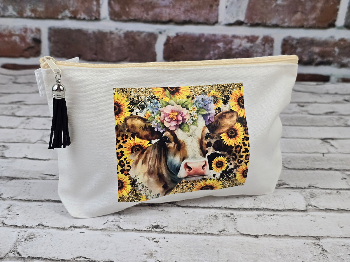Cow‑Themed Zipper Pouch Collection – Choose Your Design