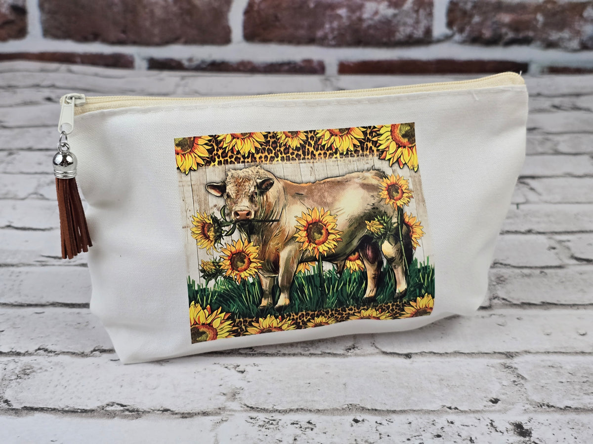 Cow‑Themed Zipper Pouch Collection – Choose Your Design