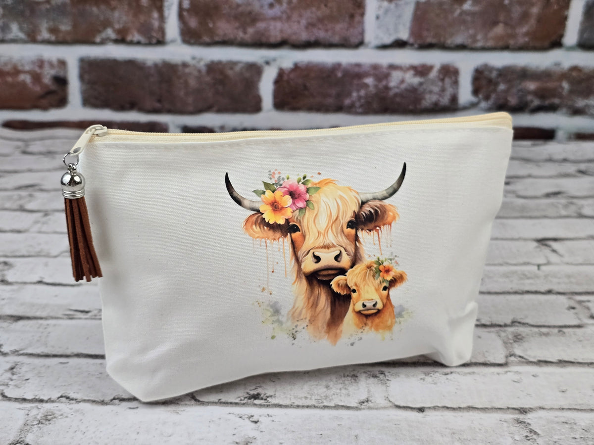 Cow‑Themed Zipper Pouch Collection – Choose Your Design