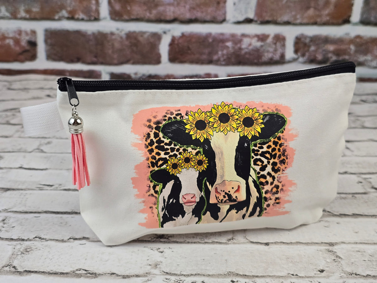 Cow‑Themed Zipper Pouch Collection – Choose Your Design