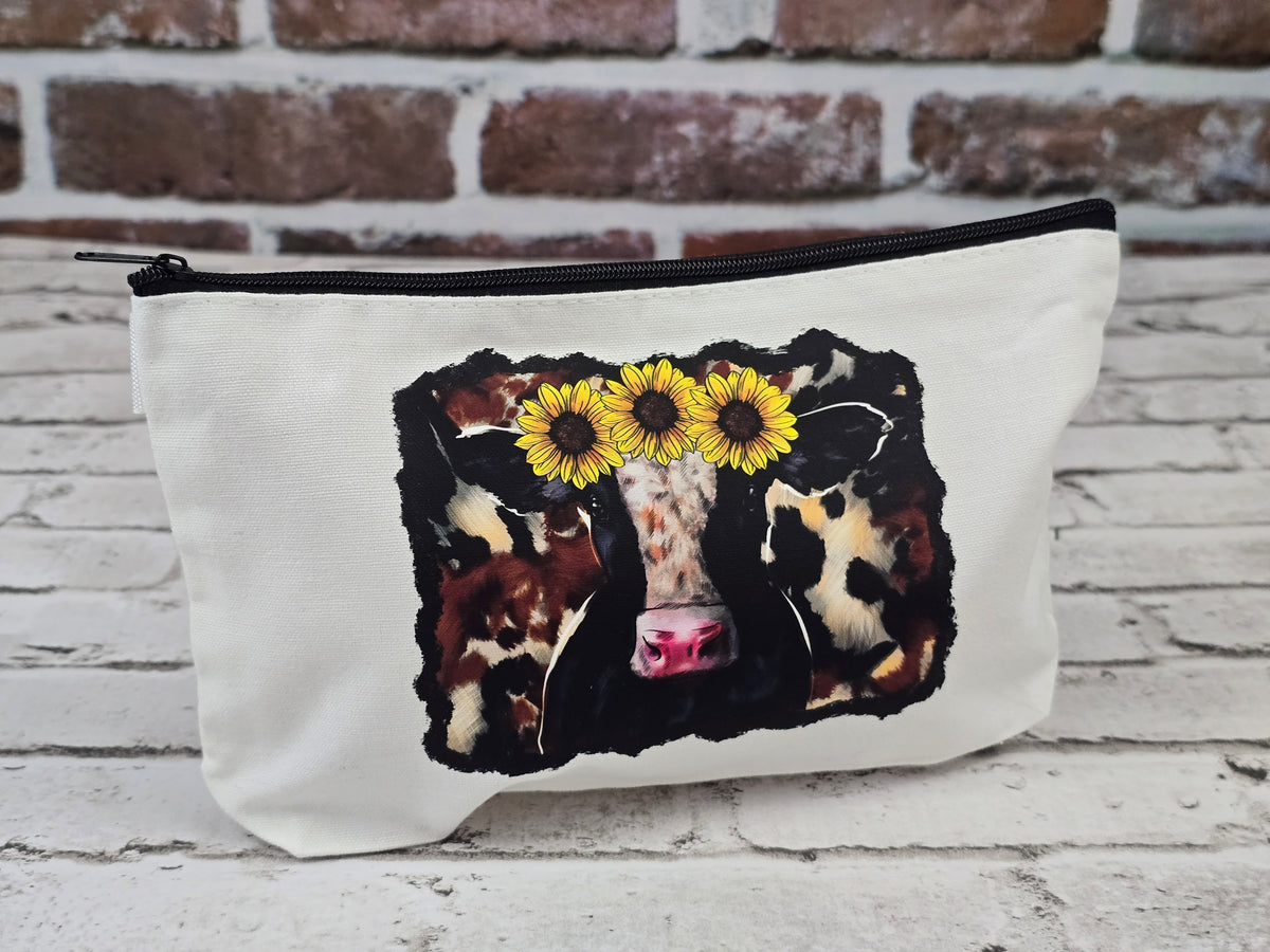 Cow‑Themed Zipper Pouch Collection – Choose Your Design