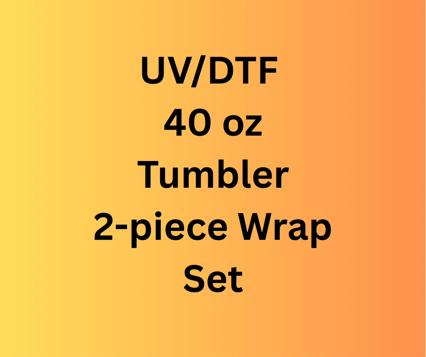 40 oz Ready to Apply UV DTF 2-piece wrap set - Nightmare - Multiple Designs Available