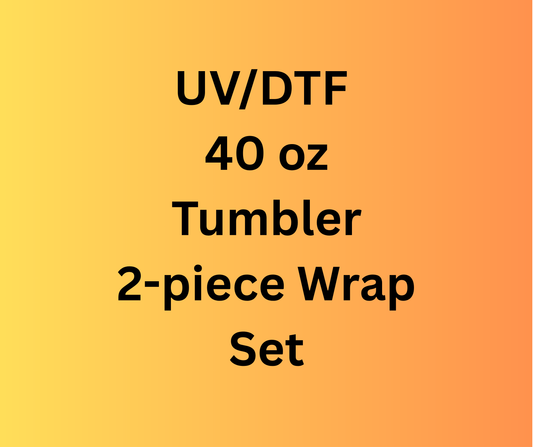 40 oz Ready to Apply UV DTF 2-piece wrap set - Animation - Multiple Designs Available