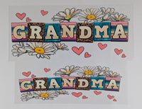 40 oz Ready to Apply UV DTF 2-piece wrap set - Grandma - Multiple Designs Available