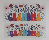 40 oz Ready to Apply UV DTF 2-piece wrap set - Grandma - Multiple Designs Available