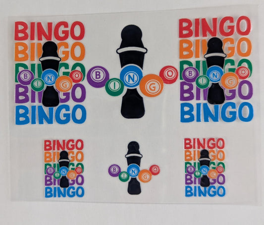 Mini Tumbler Keychain UV/DTF Wraps - Bingo