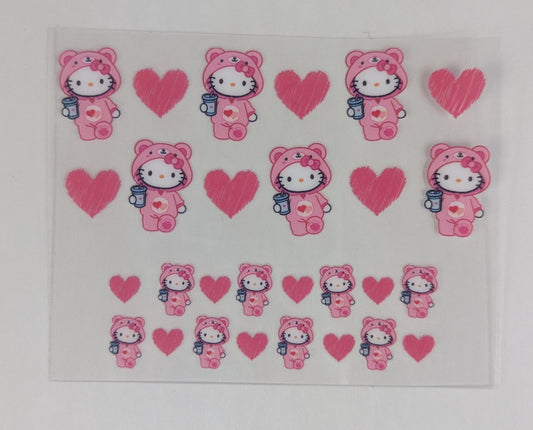 Mini Tumbler Keychain UV/DTF Wraps - HK White Kitty - Multiple Designs Available