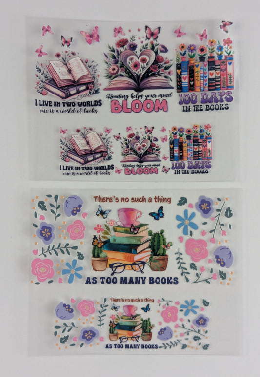 Mini Tumbler Keychain UV/DTF Wraps - Books 1 - Multiple Designs Available