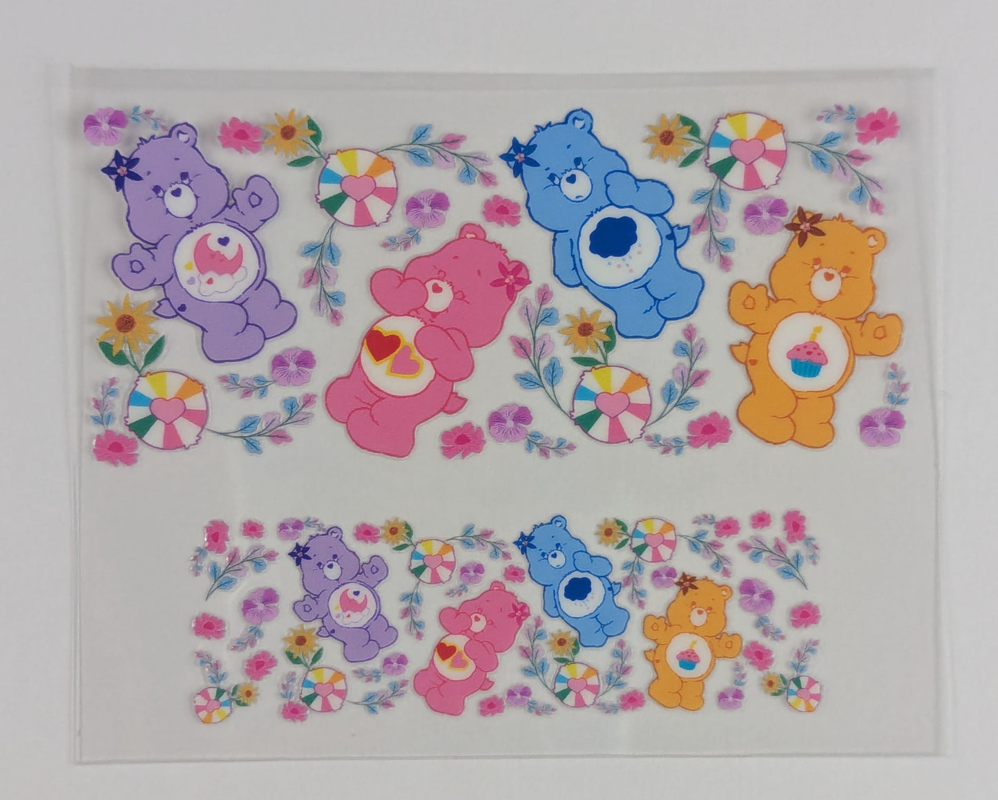Mini Tumbler Keychain UV/DTF Wraps - Care Bear - Multiple Designs Available